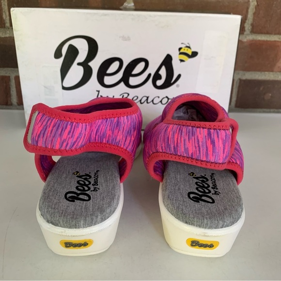 Bees By Beacon Womens Jodie Pink Multi Casual Ankle Strap Sandals US 9.5 N - Picture 9 of 9